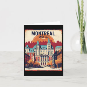 Montreal Quebec Kanada 1950er Jahre Vintage Reise  Karte
