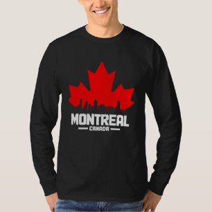 Montreal Quebec Kanada Ahornblatt Kanadische Flagg T-Shirt