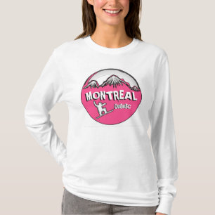Montreal Quebec Kanada Rosa Snowboardhoodie T-Shirt