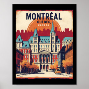 Montreal Quebec Kanada Vintage Travel Touris 1950 Poster