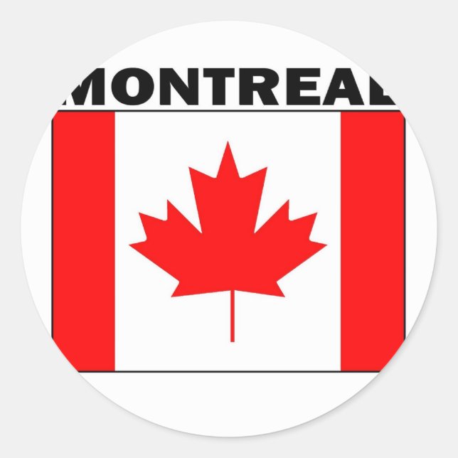 Montreal, Quebec Runder Aufkleber (Vorderseite)
