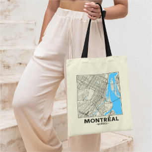 Montreal, Quebec Stadtplan-Tasche Tragetasche