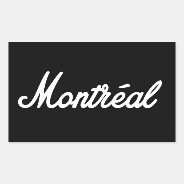 Montreal Rockaufkleber! Rechteckiger Aufkleber (Vorderseite)