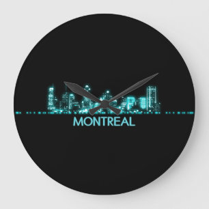 Montreal Skyline Große Wanduhr