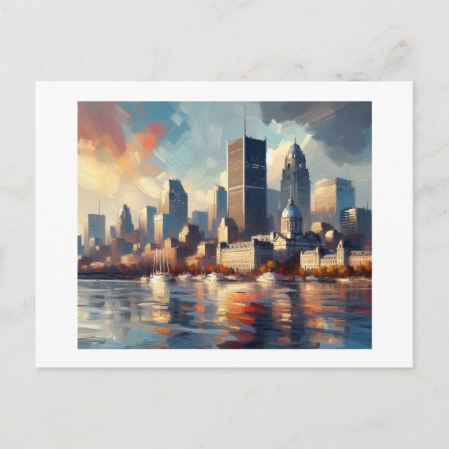 Montreal Skyline, Postkarte (Vorderseite)