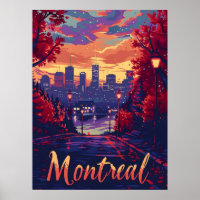 Montrealer Nächte: Stadtläden und Lila Wolken