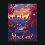 Montrealer Nächte: Stadtläden und Lila Wolken Postkarte<br><div class="desc">Erleben Sie den Zauber Montreals, während sich die Stadt unter der Decke lila Wolken zu einem beeindruckenden Spektakel wandelt. Unsere Reise- und Illustration erfasst den Zauber des Nachts, in dem das Stadtbild mit einem lebendigen Lichtband zum Leben erweckt wird. Tauchen Sie ein in den kulturellen Herzschlag, in dem historischer Charme...</div>