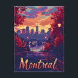 Montrealer Nächte: Stadtläden und Lila Wolken Postkarte<br><div class="desc">Erleben Sie den Zauber Montreals, während sich die Stadt unter der Decke lila Wolken zu einem beeindruckenden Spektakel wandelt. Unsere Reise- und Illustration erfasst den Zauber des Nachts, in dem das Stadtbild mit einem lebendigen Lichtband zum Leben erweckt wird. Tauchen Sie ein in den kulturellen Herzschlag, in dem historischer Charme...</div>