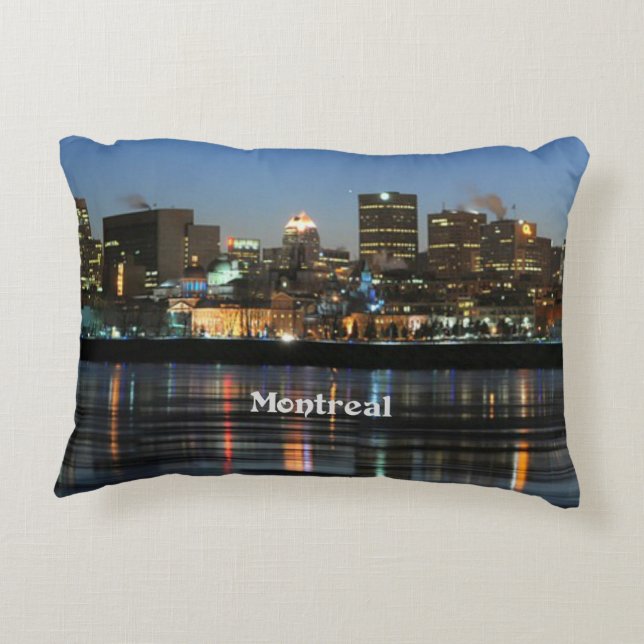 Montrealer Skyline Dekokissen (Rückseite)
