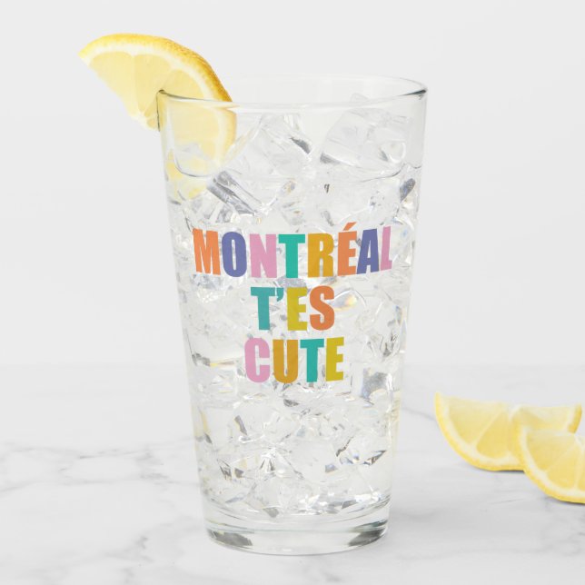 Montrealer Stadttypografie modern farbenfroh Glas (Vorderseite Ice)
