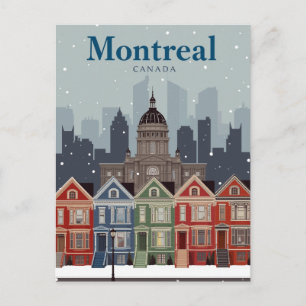 Montrealer viktorianische Häuser Postkarte