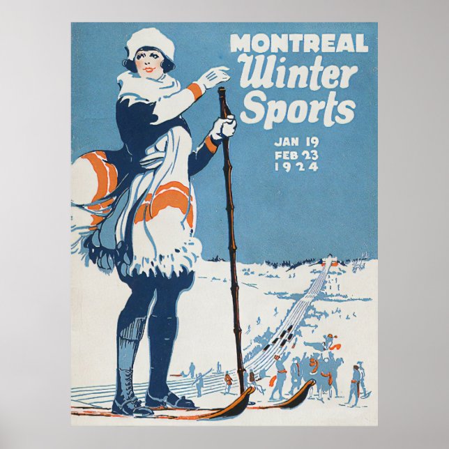 Montrealer Wintersport Vintag Poster (Vorne)