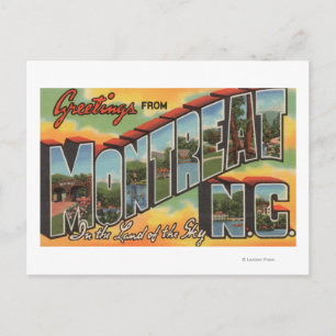 Montreat, North Carolina - Große Briefszenen 2 Postkarte