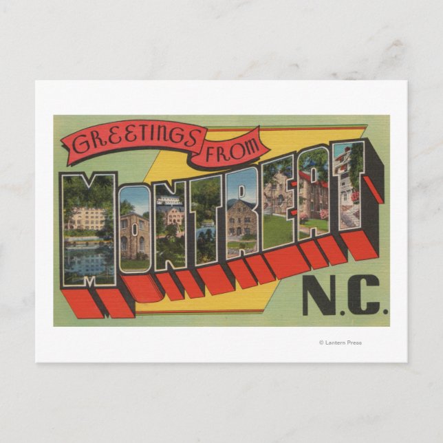 Montreat, North Carolina - Große Briefszenen Postkarte (Vorderseite)