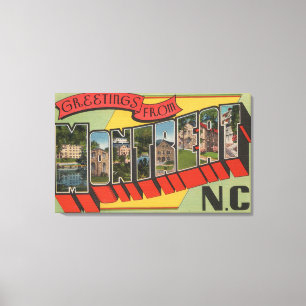 Montreat, North Carolina - große Buchstabe-Szenen Leinwanddruck