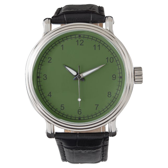 montres à dos fou vert (devant)