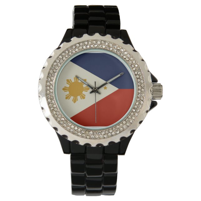 MONtres à poignet à DRAPEAU PHILIPPINE. (devant)