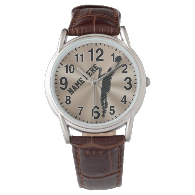 Montres de basket-ball personnalisées pour hommes (devant)
