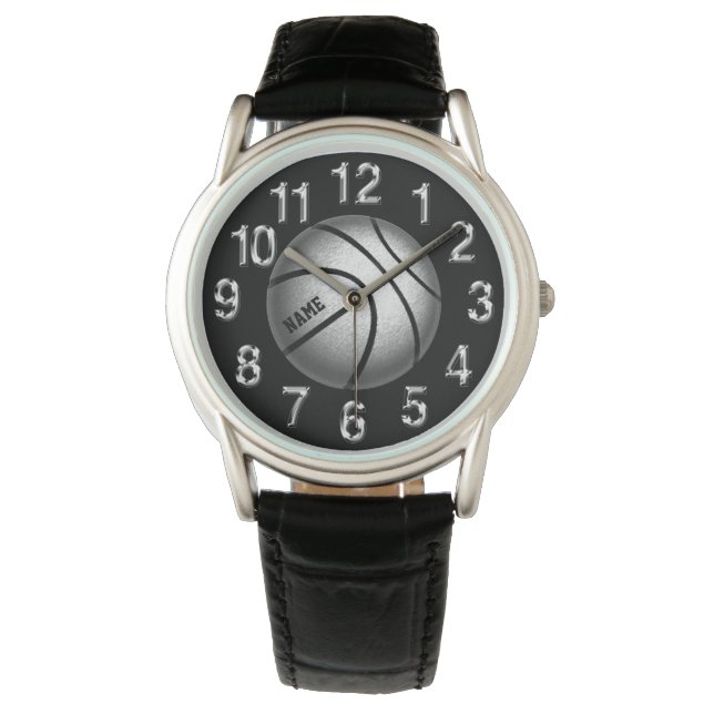 Montres de basket-ball personnalisées sportives po (devant)