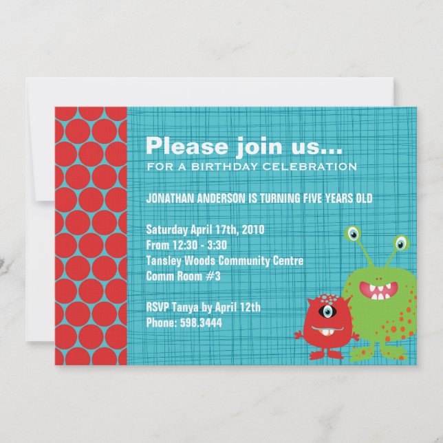 Montres de fête| Invitation à la fête d'anniversai (Devant)