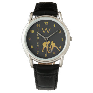 Montres de lutte décorées d'un monogramme et