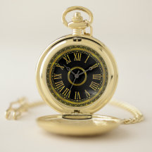 Superbe Black Gold Pocket Watch