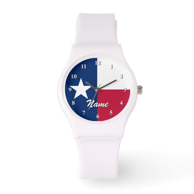 Montres du drapeau texan | Personnalisable avec no (Recto)