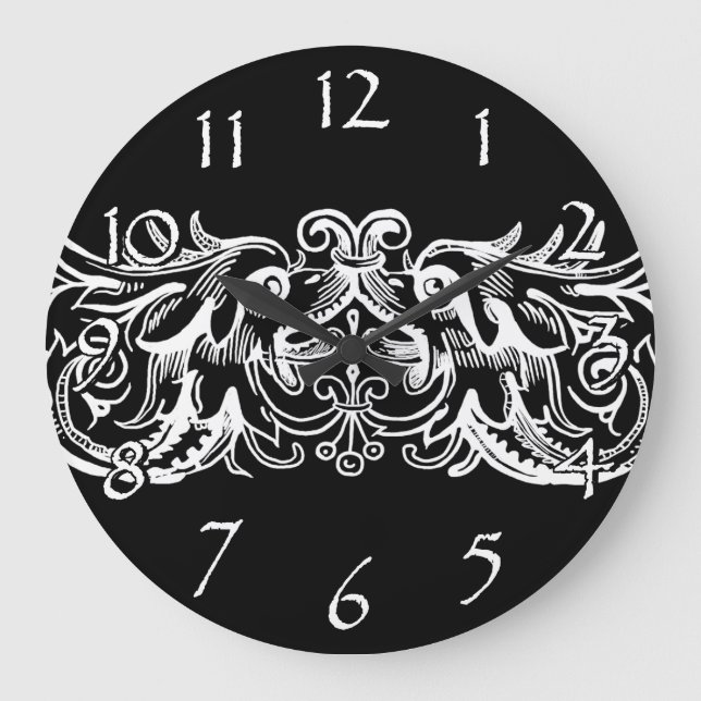 Montres liés Blanc Imprimer Mur Horloge (Recto)
