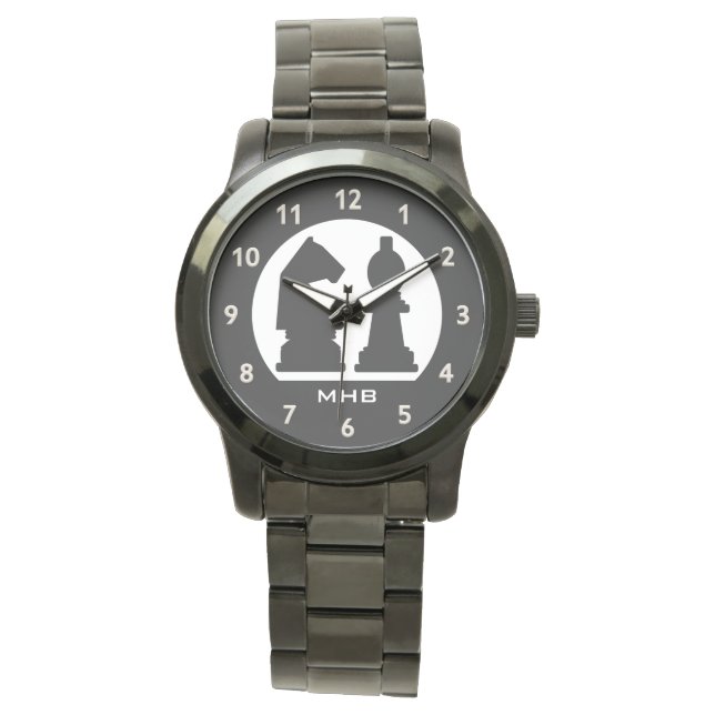 Montres monogrammes personnalisées CHESS (devant)
