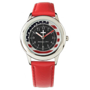 Montres patriotiques de chrétien pour des enfants
