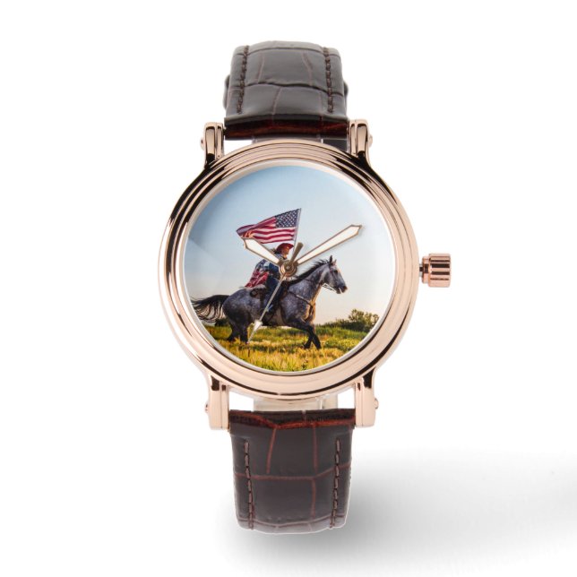 Montres personnalisables drapeau américain (Recto)