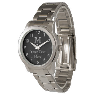 Montres personnalisées de visage noir de