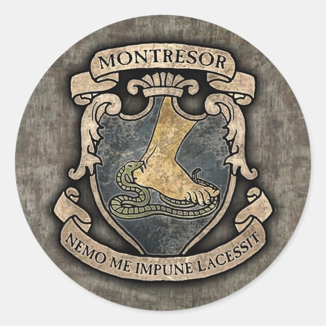 Montresor-Wappen Runder Aufkleber (Vorderseite)