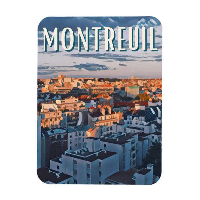 Montreuil Foto Vintage Magnet (Vertikal)