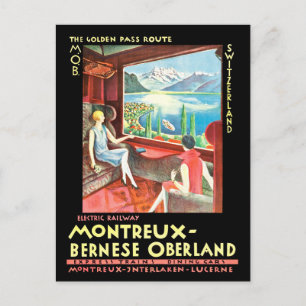 Montreux, Bernese-Oberland, Schweiz Postkarte