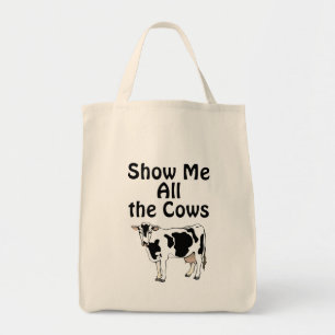 Montrez-moi tout le sac d'épicerie des vaches