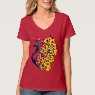 Montrez Votre T-Shirt À Cou-V Plumes