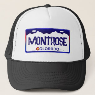 Montrose Colorado blauer Nummernschild Truckerkappe