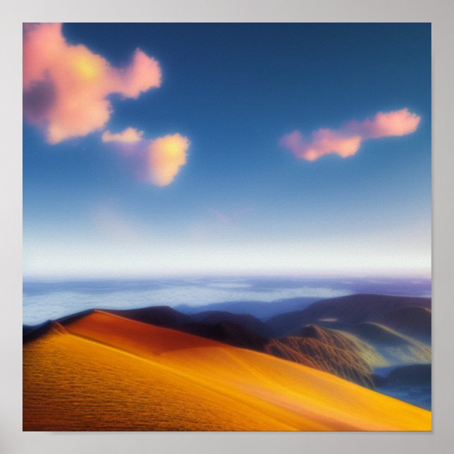 Monts au bord de la mer Poster (Devant)