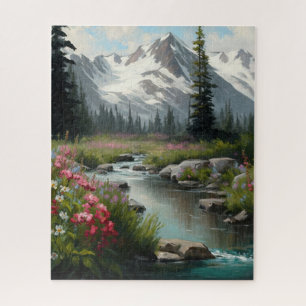 Monts et ruisseau Jigsaw Puzzle