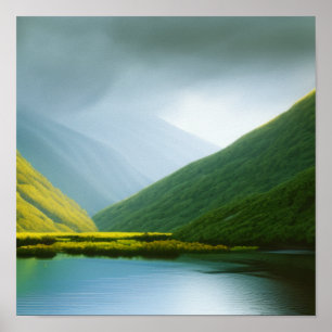 Monts Spring par une affiche de rivière