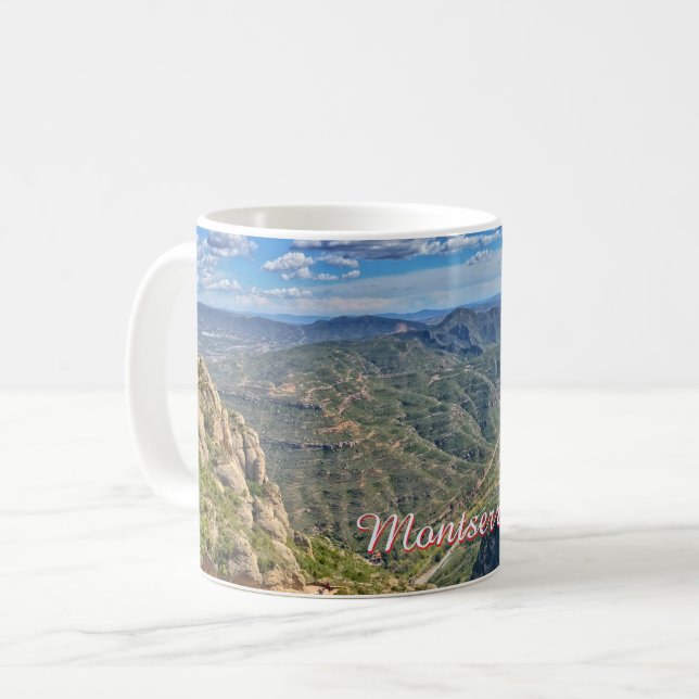 Montserrat-Berge in Spanien Kaffeetasse (Vorderseite Links)