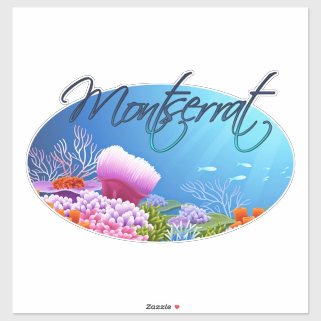 Montserrat decal aufkleber (Blatt)