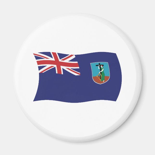 Montserrat Flag Magnet (Vorne)