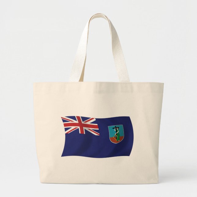 Montserrat Flag Tote Bag Jumbo Stoffbeutel (Vorne)