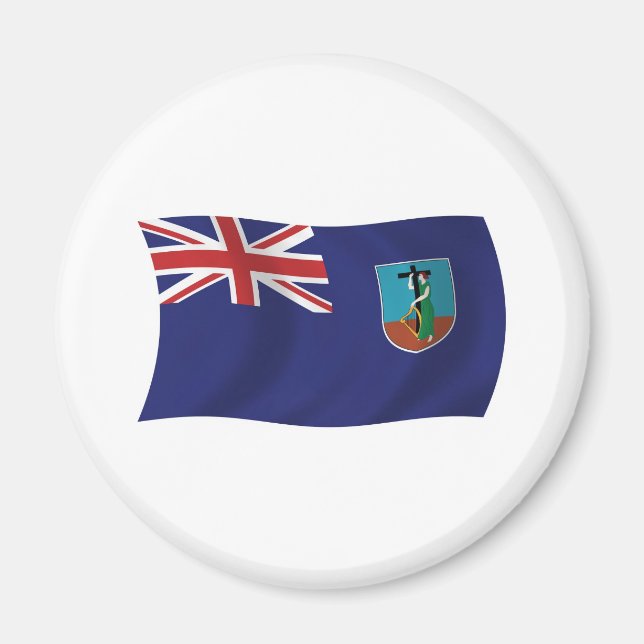 Montserrat-Flagge-Magnet Magnet (Vorne)