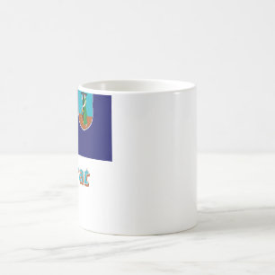 Montserrat-Flagge mit Namen Kaffeetasse