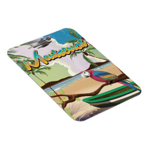 Montserrat Insel Retro-Reiseplakat Magnet
