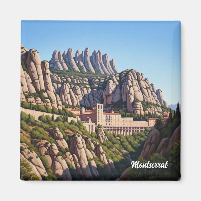Montserrat Spanien Magnet (Vorne)