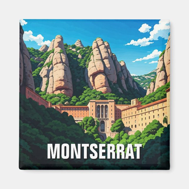 Montserrat Spanien Magnet (Vorne)